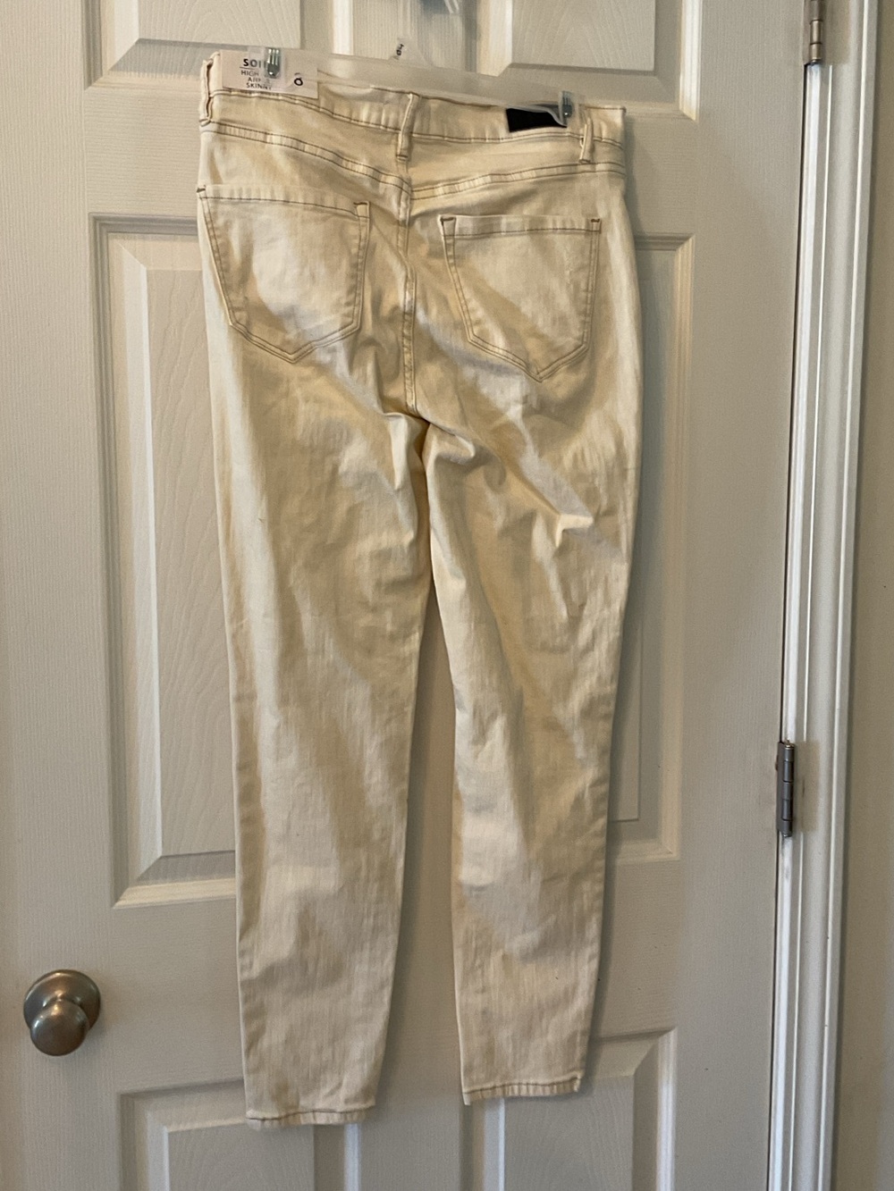 Nicole Miller NWT Womens Winter White Size 8 Distressed Pants - Picture 2 of 10